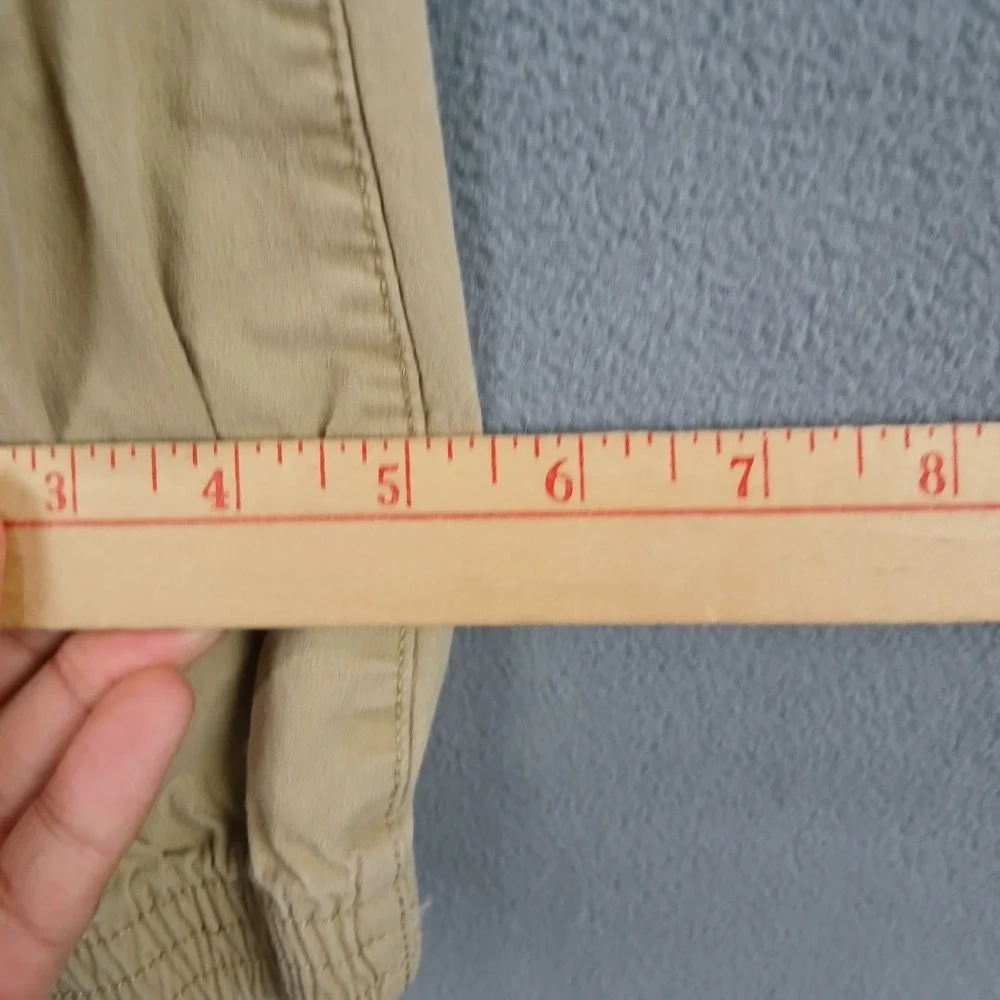 Place Jogger‎ Pants Youth Size 18 Beige Stretch Classic Fit Drawstring Waist
